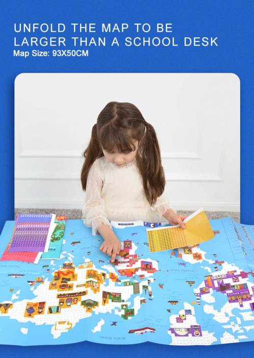 Joc Educativ cu Stickere, Harta Lumii [5]