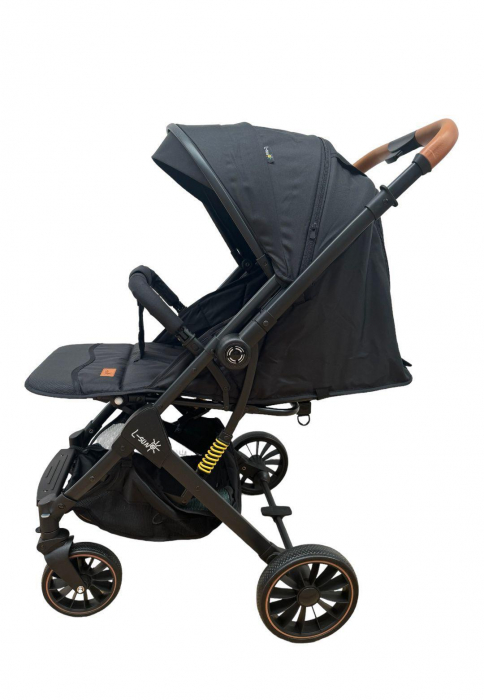 Carucior Copii Pliabil, Reversibil, Husa Picioare - Black [6]