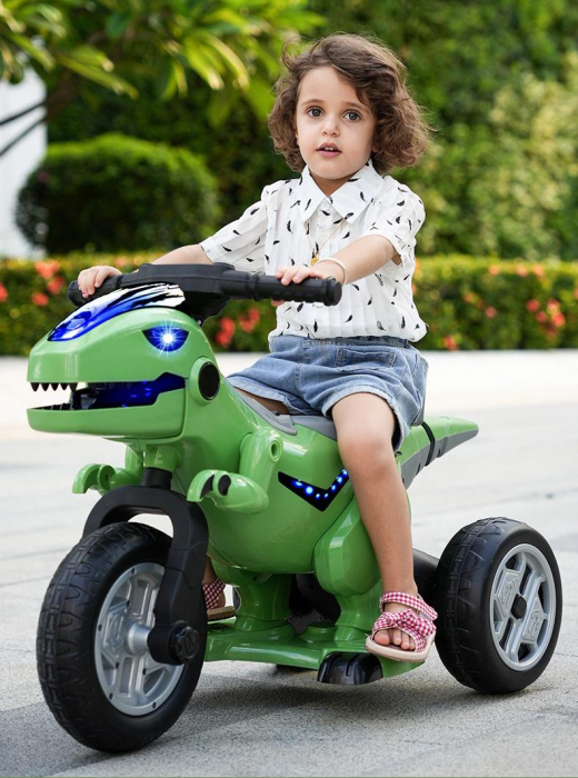 Motocicleta Electrica, Model Dinozaur, 2 Motoare si Acumulator 12V [13]