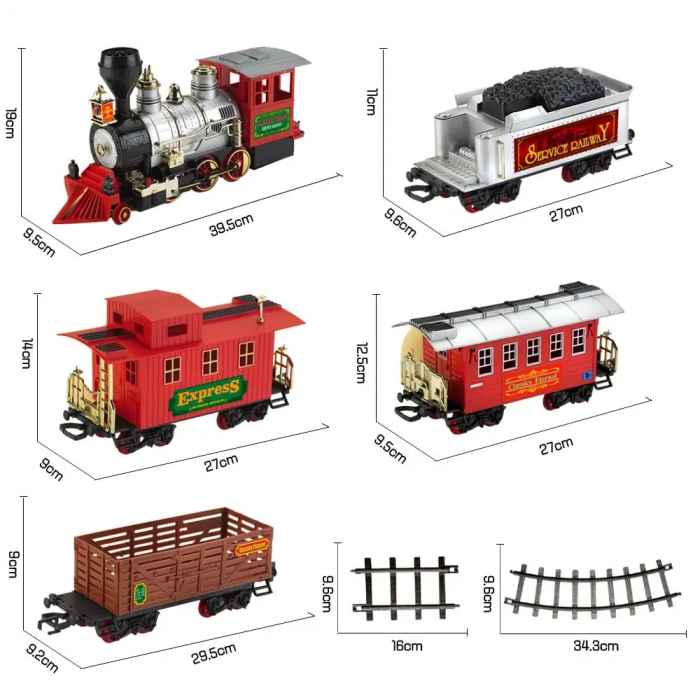 Tren Electric pentru Copii, cu Sunete si Lumini, 24 de Piese [4]