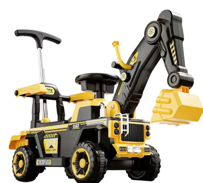 Excavator Electric Pentru Copii 2-6 Ani cu Telecomanda, Brat Functional, 6V Si Maner Parental, GALBEN [2]