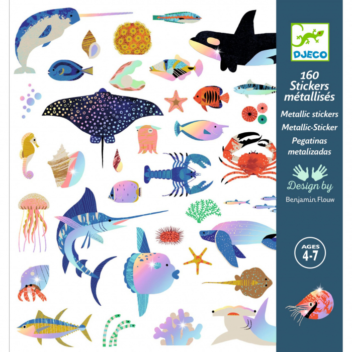 Abtibilduri metalice Ocean, Djeco [5]