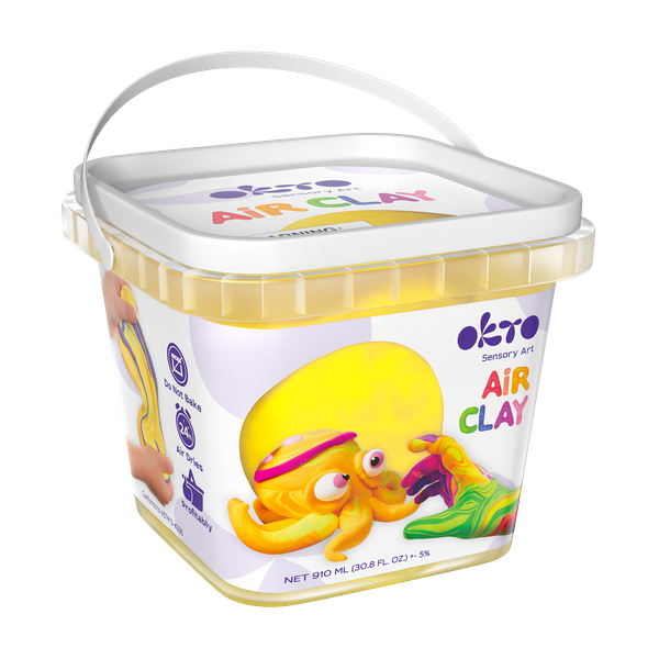 Air Clay pentru modelaj, 200g, Okto - Galben [2]