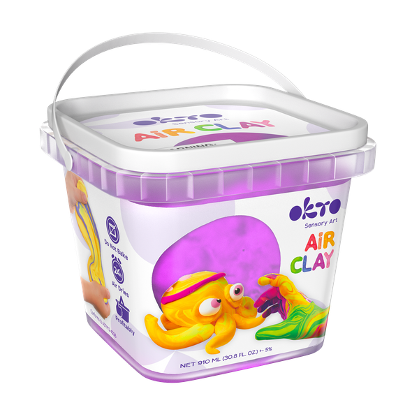 Air Clay pentru modelaj, 200g, Okto - Mov [2]
