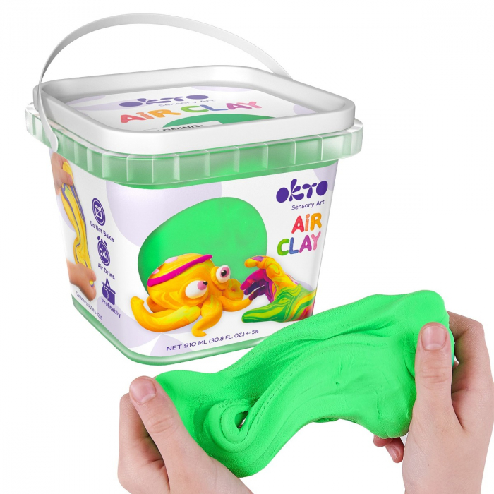 Air Clay pentru modelaj, 200g, Okto - Verde [1]
