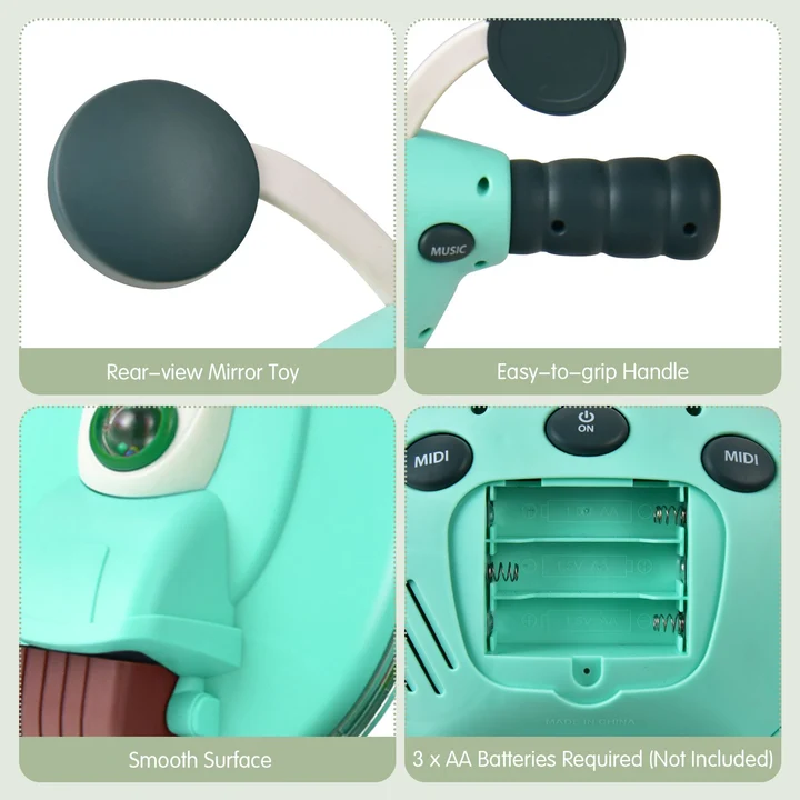 Antemergator si Centru de Activitati 2 in 1 cu Muzica, Lumini, Turcoaz [4]