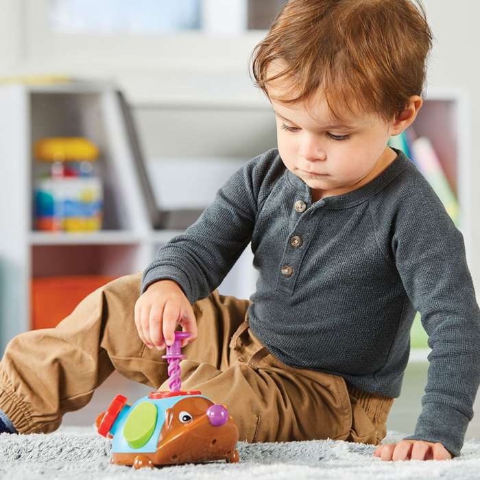 Arici de Jucarie cu 6 activitati pentru bebelusi, multicolor, montessori si motricitate [3]