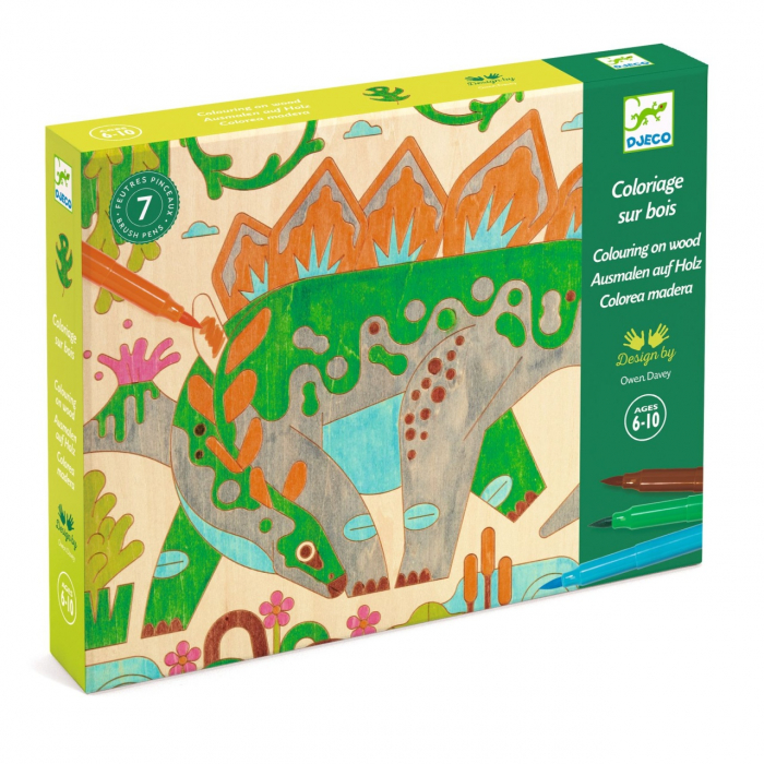 Atelier de pictura pe lemn Dinozauri, Djeco [1]
