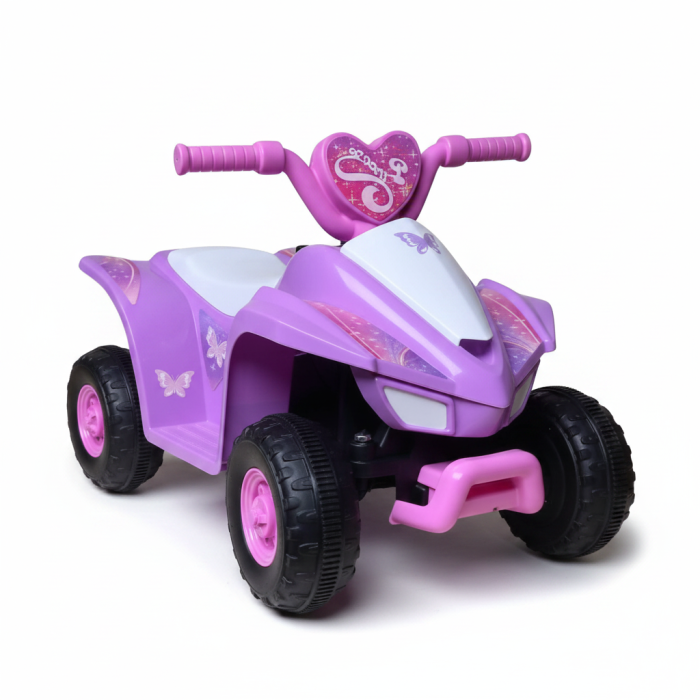 ATV Electric pentru Copii cu Baterie 6V, Acumulator Reincarcabil, 4 Roti, ROZ [2]