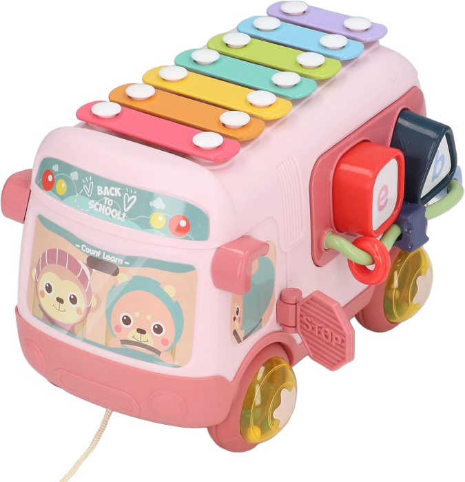 Autobuz Interactiv cu Xilofon si Sortator – Roz [3]