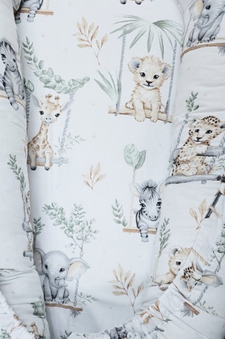 Baby nest din bumbac, Appekids, Safari [3]