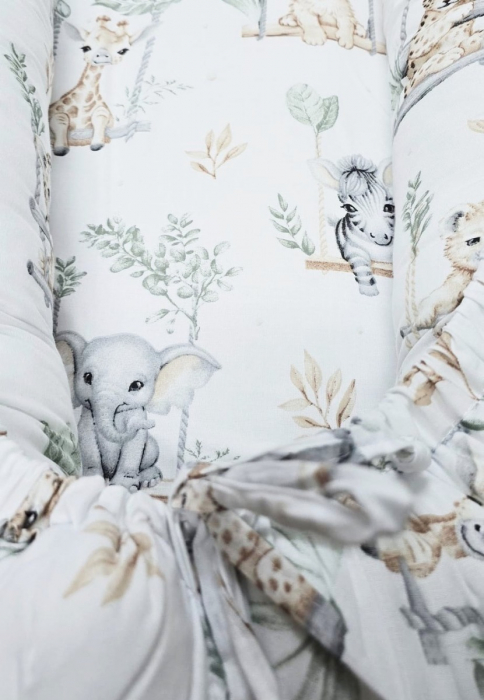 Baby nest din bumbac, Appekids, Safari [4]
