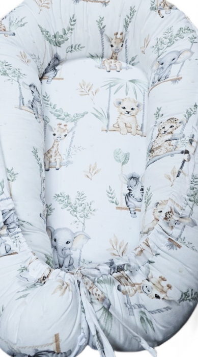 Baby nest din bumbac, Appekids, Safari [5]