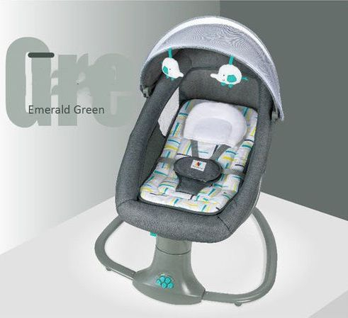 Leagan Bebelusi 3 in 1 cu 5 Nivele de Ajustare a Vitezei si Leganare - Verde [3]