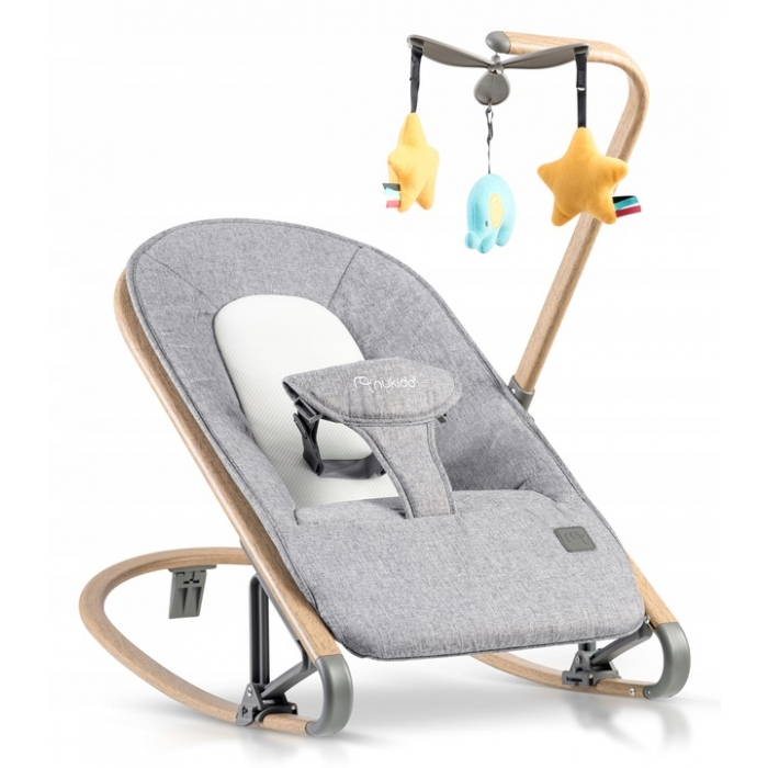 Balansoar pentru copii 2 in 1 cu jucarii, Nukido 705300, Gri [1]