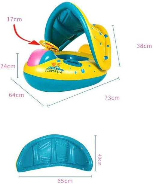 Barcuta tip chilotel cu parasolar detasabil si volan - Buline verzi [3]