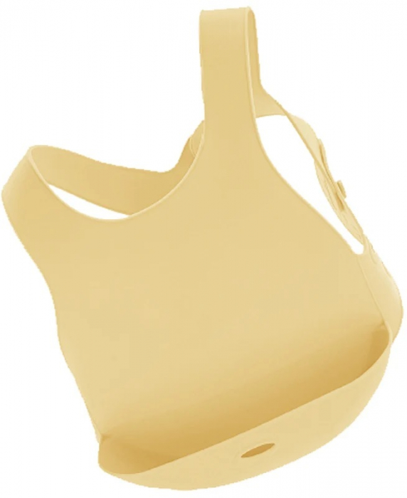 Baveta Flexi Bib Minikoioi, 100% Premium Silicone – Mellow Yellow [1]