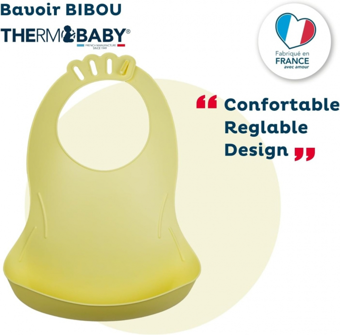 Baveta pentru bebelusi cu sistem colector al hranei CITRON, Thermobaby [3]