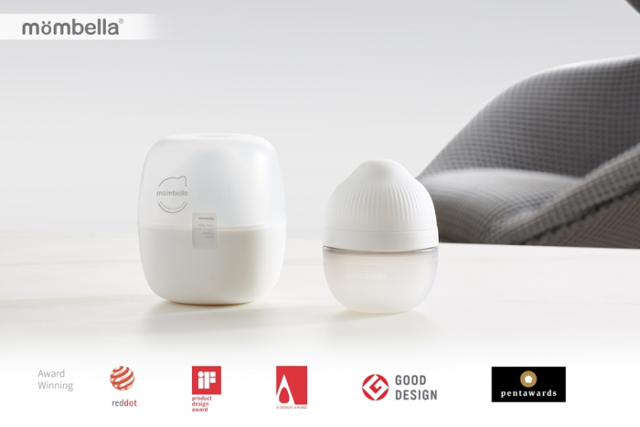 Biberon Anticolici Mombella Breast-Like, 120ml, Tetina S flux lent, 100% Silicon, Ivory [6]