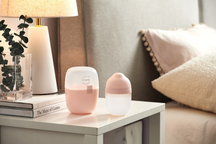 Biberon Anticolici Mombella Breast-Like, 210ml, Tetina M flux mediu, 100% Silicon, Old Roze [6]