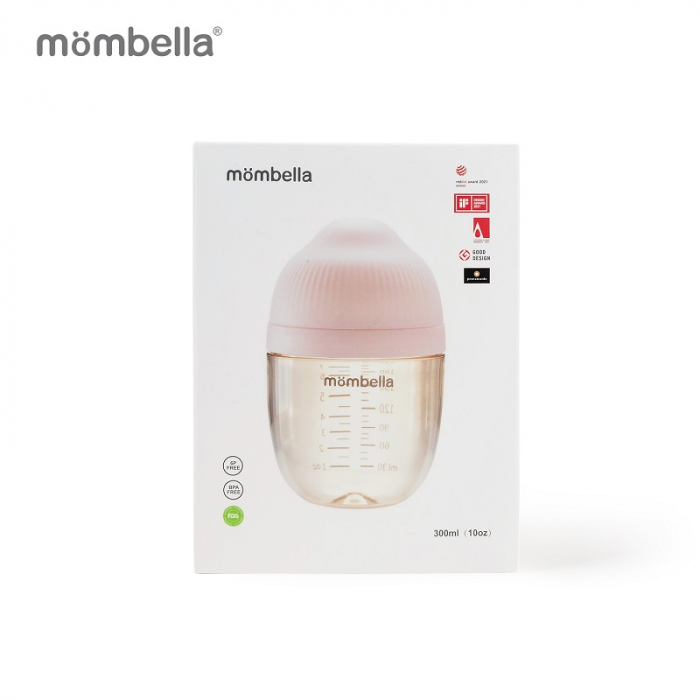 Biberon Anticolici Mombella Breast-Like, 300ml, Tetina 360Ã‚Â° XL Flux Consistent, PPSU, Old Roze [4]