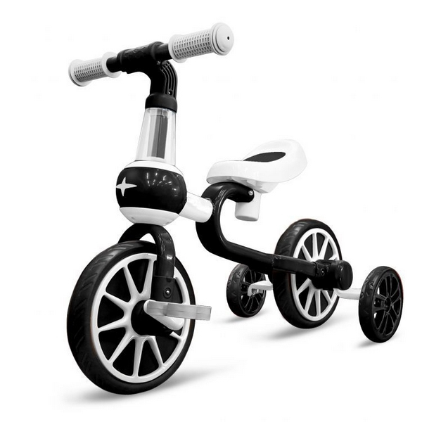 Bicicleta cu roti ajutatoare Ecotoys LC-V1311 - Alb cu Negru [1]