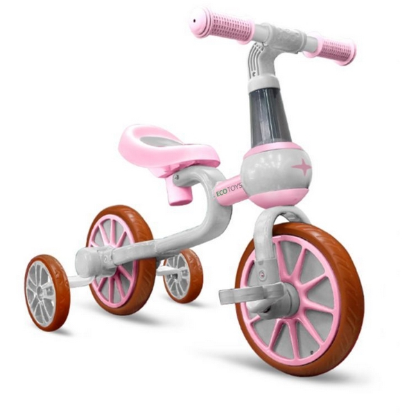 Bicicleta cu roti ajutatoare Ecotoys LC-V1311 - Roz [1]