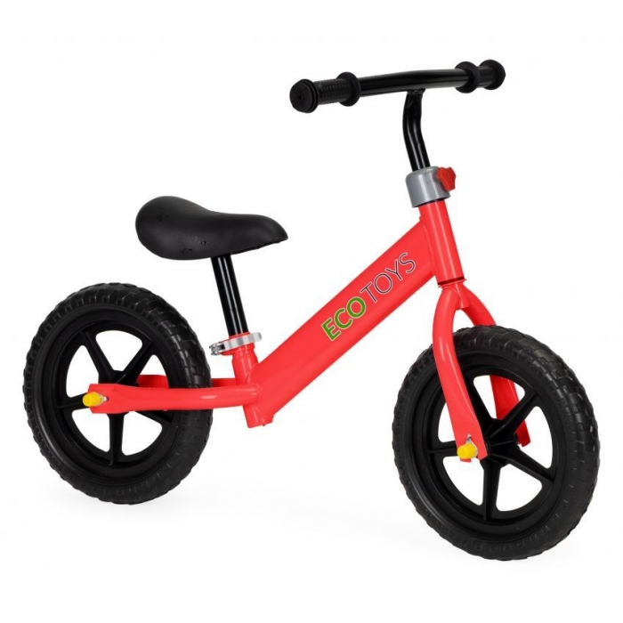 Bicicleta fara pedale cu roti din spuma EVA Ecotoys JM-763 - Rosu [1]