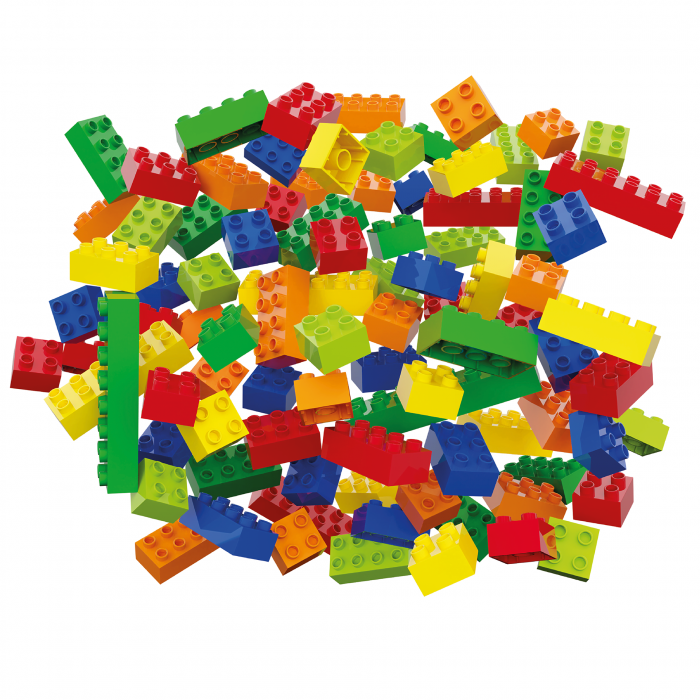 Cuburi colorate de construit Hubelino tip lego (120 piese) [3]