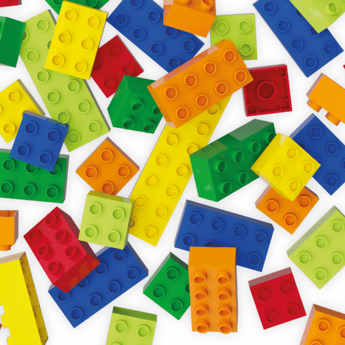 Cuburi colorate de construit Hubelino tip lego (120 piese) [1]