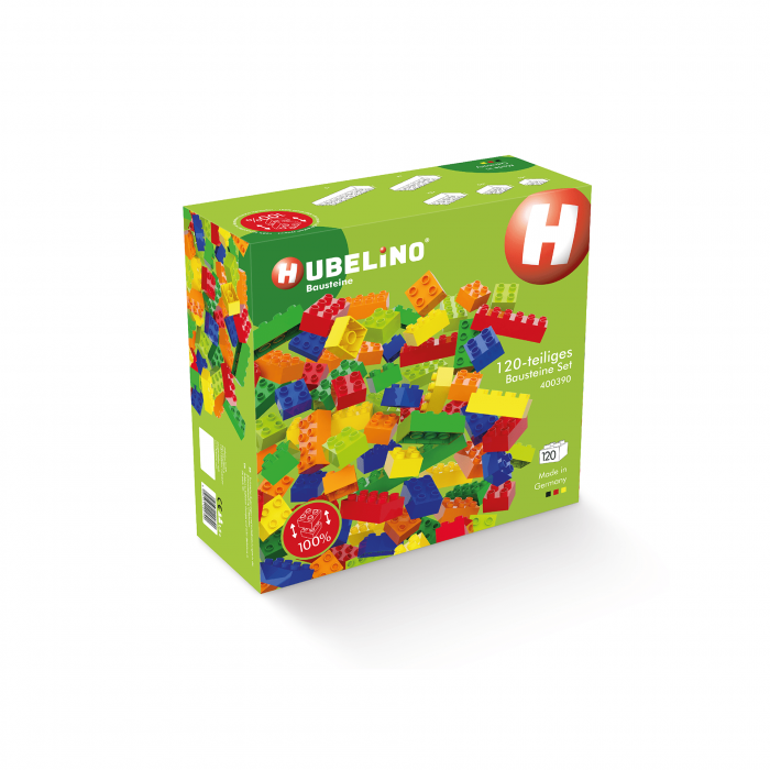 Cuburi colorate de construit Hubelino tip lego (120 piese) [5]