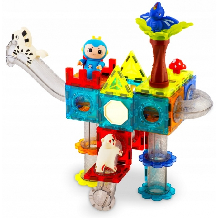 Blocuri magnetice, 107 elemente, Paradisul Dinozaurilor Ricokids RK-757 [1]