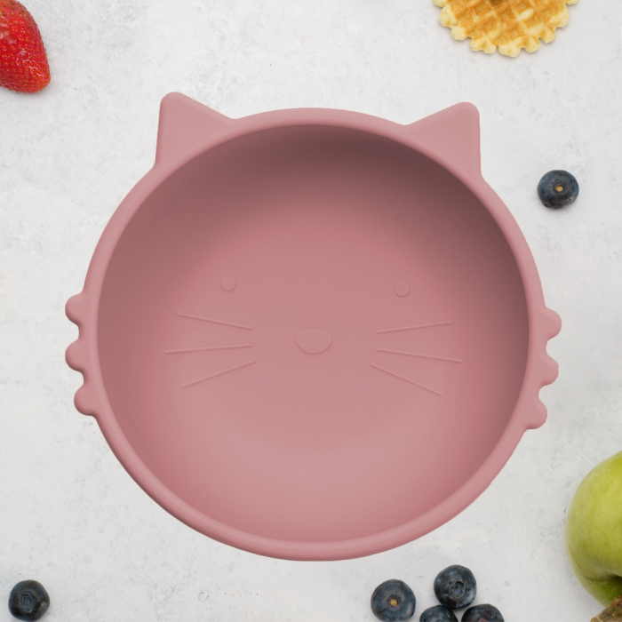 Bol din silicon, AppeKids, Kitty I - Old Rose [1]