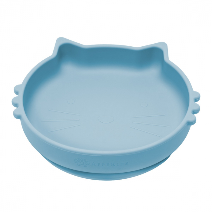 Bol din silicon, AppeKids, Kitty II - Aqua Blue [5]