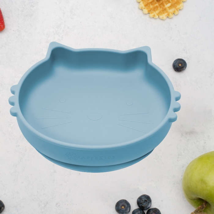 Bol din silicon, AppeKids, Kitty II - Aqua Blue [1]