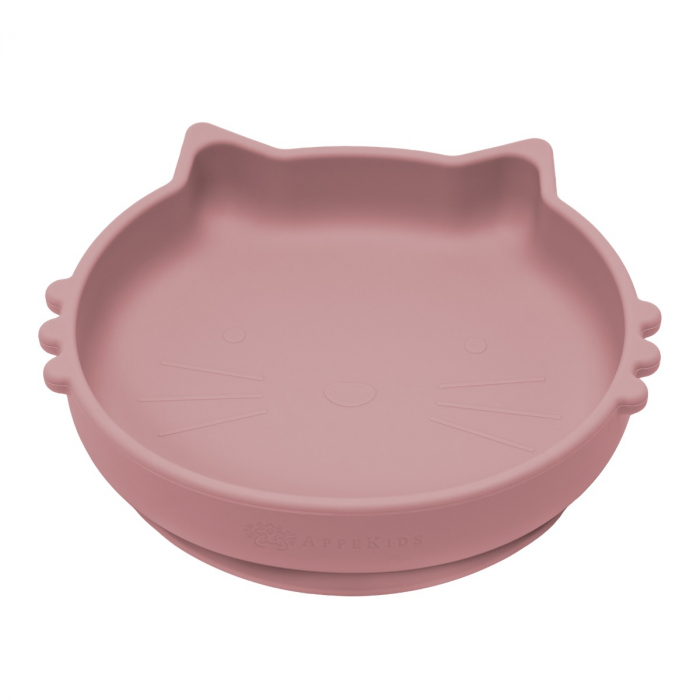 Bol din silicon, AppeKids, Kitty II - Old Rose [5]