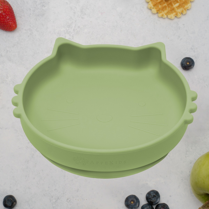 Bol din silicon, AppeKids, Kitty II - Raw Green [1]