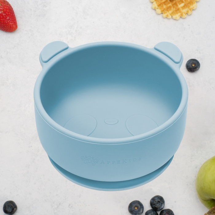 Bol din silicon cu ventuza, AppeKids, The Little Bear - Aqua Blue [1]