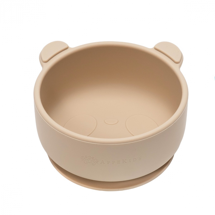 Bol din silicon cu ventuza, AppeKids, The Little Bear - Bubble Beige [6]
