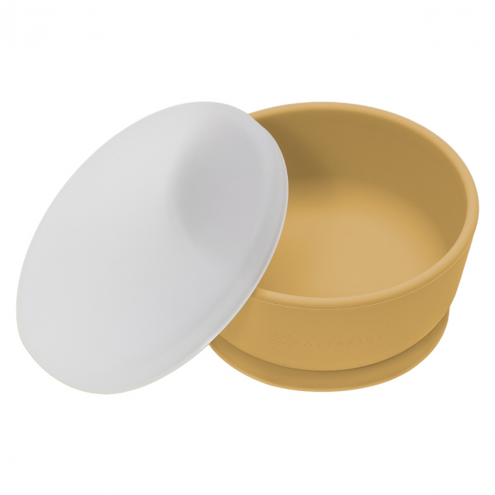Bol din silicon cu ventuza si capac, AppeKids - Honey [1]