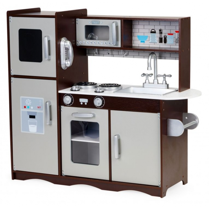 Bucatarie mare din lemn pentru copii cu accesorii Ecotoys 7266 [1]