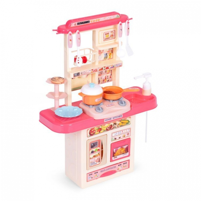 Bucatarie pentru copii cu sunete si accesorii Ecotoys 65T-2 - Roz [1]