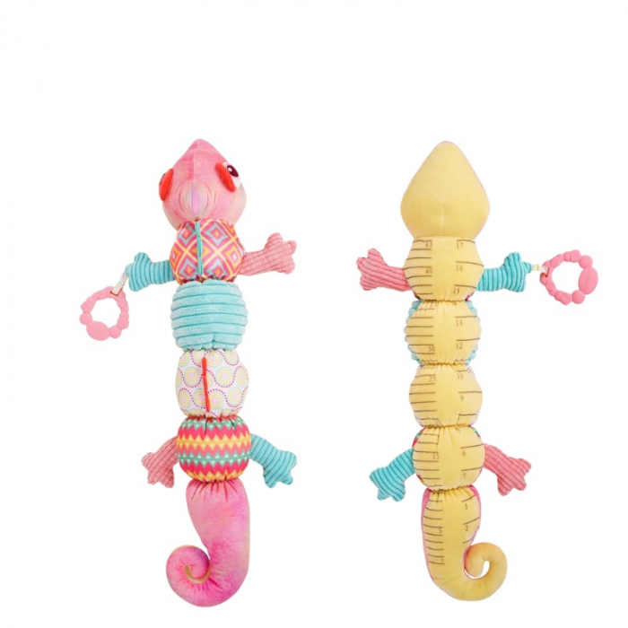 Cameleon colorat cu inele muzicale si jucarii - Jucarie interactiva plus Perna [2]