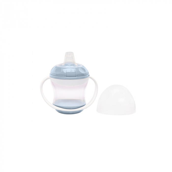Cana anti-curgere cu capac si manere Baby blue [3]