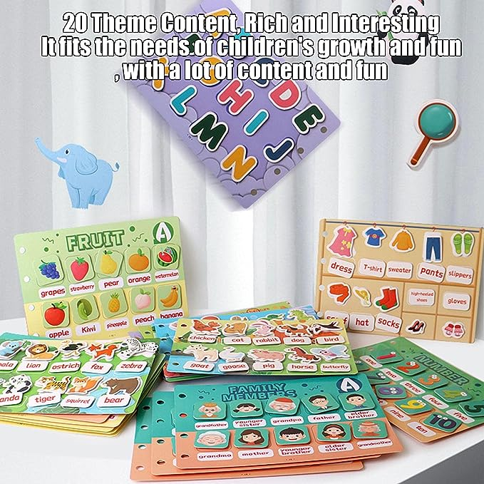 Carte educativa cu stickere reutilizabile The Busy Book, 20 pagini [3]