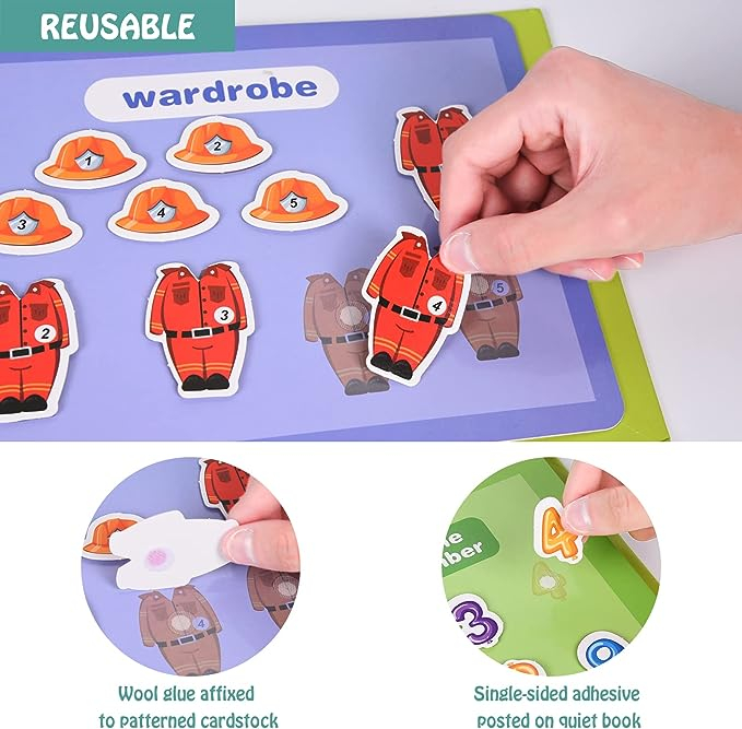 Carte educativa Montessori cu stickere reutilizabile, diverse modele, 10 pagini [10]