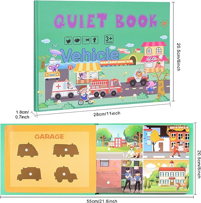 Carte educativa Montessori cu stickere reutilizabile, diverse modele, 10 pagini [18]
