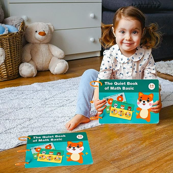 Carte interactiva cu stickere reutilizabile Quiet Book, Verde cu animale. [2]