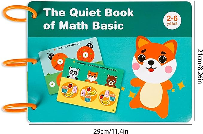 Carte interactiva cu stickere reutilizabile Quiet Book, Verde cu animale. [4]