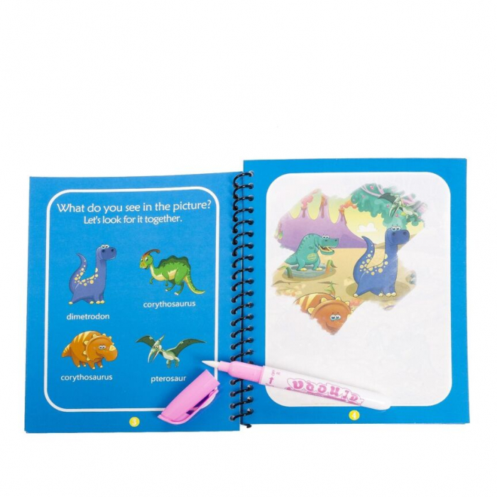 Carte Magica de Colorat cu Apa, 16 Desene Reutilizabile [3]